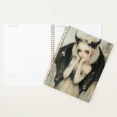 Whimsical Gotische Fantasy Fee met Bloemenkroon Planner (Display)
