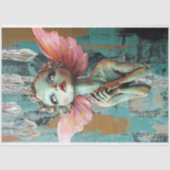 Whimsical gotische gargouille fee decoupage tissuepapier (Voorkant)