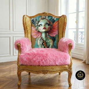 Whimsical gotische gargouille fee decoupage tissuepapier