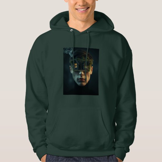 Whimsical Gotische Gezicht Architectuur Hoodie (Voorkant)