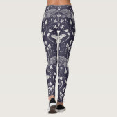 Whimsical Gotische Heks Tuin Vleermuis Paddestoel Leggings (Achterkant)