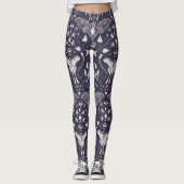 Whimsical Gotische Heks Tuin Vleermuis Paddestoel Leggings (Voorkant)