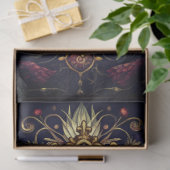 Whimsical Gotische Hemelse Libelle Raaf Fee Tissuepapier (Geschenk)