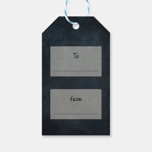 Whimsical Gotische Kerstman schedel Kerstmis Cadeaulabel (Achterkant)