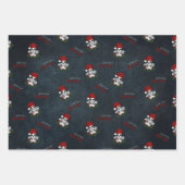Whimsical Gotische Kerstman schedel Kerstmis Inpakpapier Vel (Voorkant 2)
