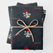 Whimsical Gotische Kerstman schedel Kerstmis Inpakpapier Vel (In situ)