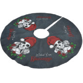 Whimsical Gotische Kerstman schedel Kerstmis Kerstboom Rok (Gekanteld)