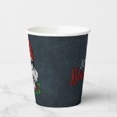 Whimsical Gotische Kerstman schedel Kerstmis Papieren Bekers (Links)