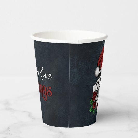 Whimsical Gotische Kerstman schedel Kerstmis Papieren Bekers (Rechts)