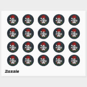 Whimsical Gotische Kerstman schedel Kerstmis Ronde Sticker (Vel)