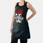 Whimsical Gotische Kerstman schedel Kerstmis Schort (Insitu)