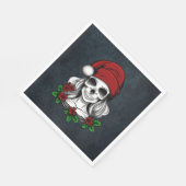 Whimsical Gotische Kerstman schedel Kerstmis Servet (Hoek)