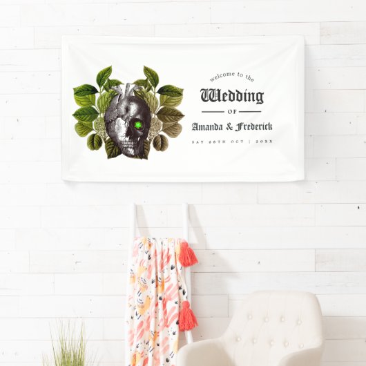 Whimsical Gotische Trouw Welkom Spandoek (Insitu)