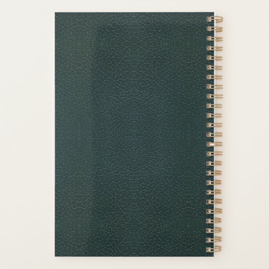 Whimsical  Goud Blauwgroen Groene Boek Hoesje Planner (Achterkant)