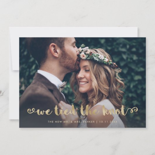 Whimsical Goud | Foto Elopement Aankondiging (Voorkant)