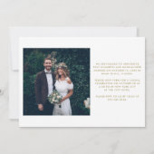 Whimsical Goud | Foto Elopement Aankondiging (Achterkant)