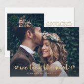 Whimsical Goud | Foto Elopement Aankondiging (Voorkant / Achterkant)