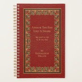 Whimsical  Goud Rood & Zwart Boek Hoesje Planner (Voorkant)