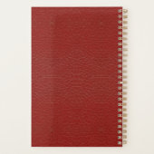 Whimsical  Goud Rood & Zwart Boek Hoesje Planner (Achterkant)
