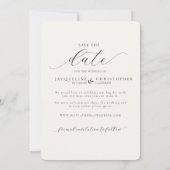 Whimsical gouden vlinders Boho foto boog bruiloft Save The Date (Achterkant)