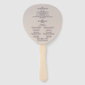 Whimsical Gradient Paarse Bloemen Trouwprogramma Handwaaier (Achterkant)