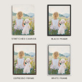 Whimsical Grand Millennial Girl en Dog Art Canvas Afdruk