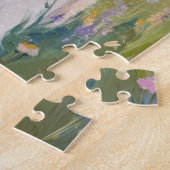 Whimsical Grand Millennial Girl en Dog Art Print Legpuzzel (Zijkant)