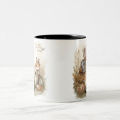 Whimsical Grandma & Fox Coffee Mug – Cozy Kind_One Tweekleurige Koffiemok (Center)