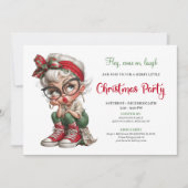 Whimsical Grandma Holiday Cartoon Event Invite Kaart (Voorkant)