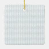 Whimsical Grandmillenial Blue Bow Family Photo Keramisch Ornament (Achterkant)