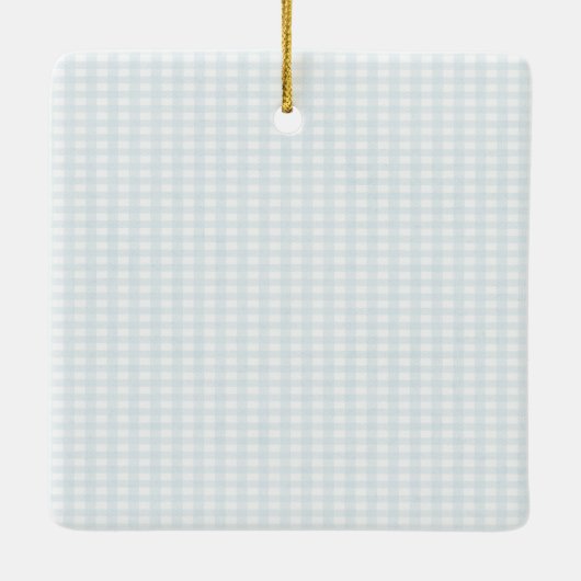 Whimsical Grandmillenial Blue Bow Family Photo Keramisch Ornament (Achterkant)