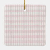 Whimsical Grandmillenial Pink Bow Family Photo Keramisch Ornament (Achterkant)