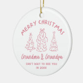 Whimsical Grandparents Pregnancy Announcement Keramisch Ornament (Links)
