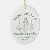Whimsical Grandparents Pregnancy Announcement Keramisch Ornament (Rechts)