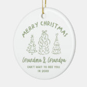 Whimsical Grandparents Pregnancy Announcement Keramisch Ornament (Links)