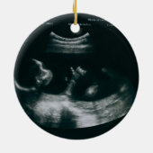 Whimsical Grandparents Pregnancy Announcement Keramisch Ornament (Achterkant)