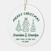 Whimsical Grandparents Pregnancy Announcement Keramisch Ornament (Links)