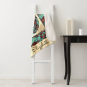 Whimsical  Graphics met Moon Portret Sherpa Deken (In situ)