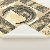 Whimsical  Graphics met Moon Portret Sherpa Deken (3/4)
