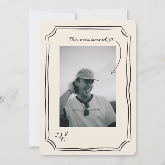 Whimsical Grappig Funky Proost 30 e Verjaardag Kaart (Achterkant)