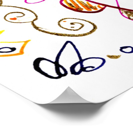 Whimsical Gratitude Art Hand Lettered Quote Poster (Hoek)