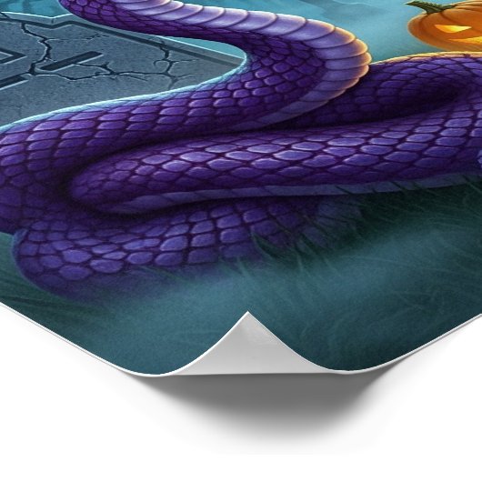 Whimsical Graveyard Halloween Poster (Hoek)