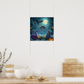 Whimsical Graveyard Halloween Poster (Keuken)
