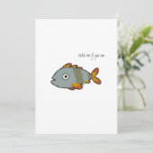 Whimsical Gray Fish Kaart (Staand voorkant)