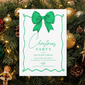 Whimsical Green Bow kerstfeest Kaart
