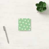 Whimsical Green Daisy Buffalo Plaid Retro Post-it® Notes (Kantoor)