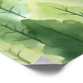 Whimsical Green Forest Trees Woodland Nursery Art Poster (Hoek)