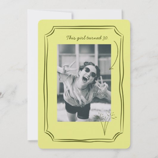 Whimsical Green Funky Cheers Beers 30 jarig bestaa Kaart (Achterkant)