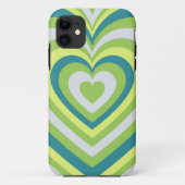 Whimsical Green Heart Speelse Valentijn's Day Gift Case-Mate iPhone Case (Achterkant)