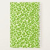 Whimsical Green Leopard Print Gepersonaliseerde Pl Planner (Achterkant)